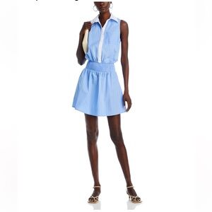 Aqua Blue and White Mini Dress - Bloomingdales Brand